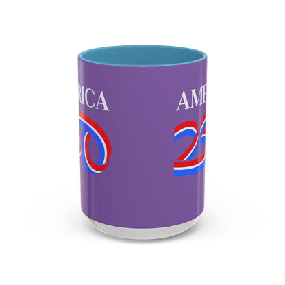 America 250 Light Purple Accent Mug by theGreenDragonTavern.shop