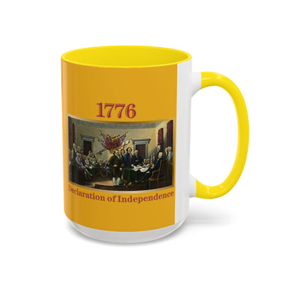 Declaration of Independence Yellow Accent Mug by theGreenDragonTavern.shop