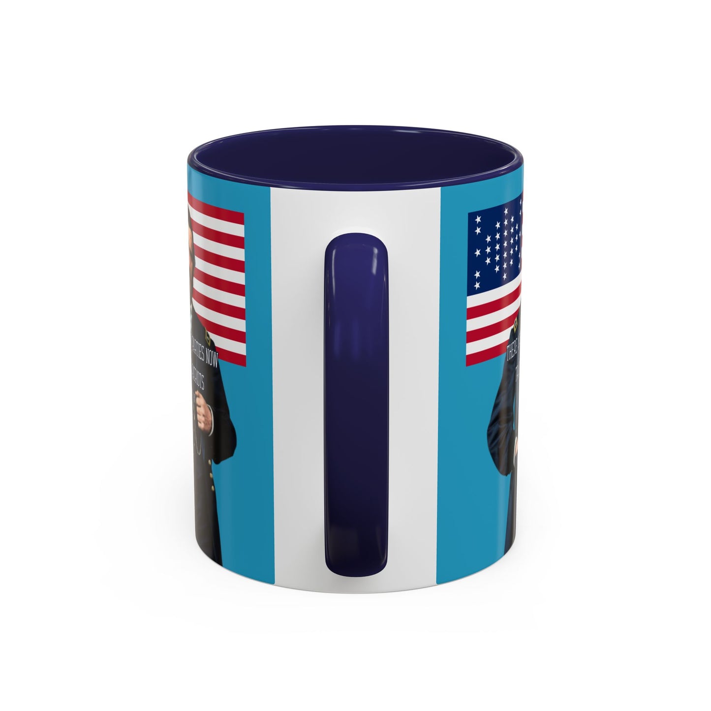 "Traitors and Patriots" Ulysses Grant Turquoise Accent Mug by theGreenDragonTavern.shop