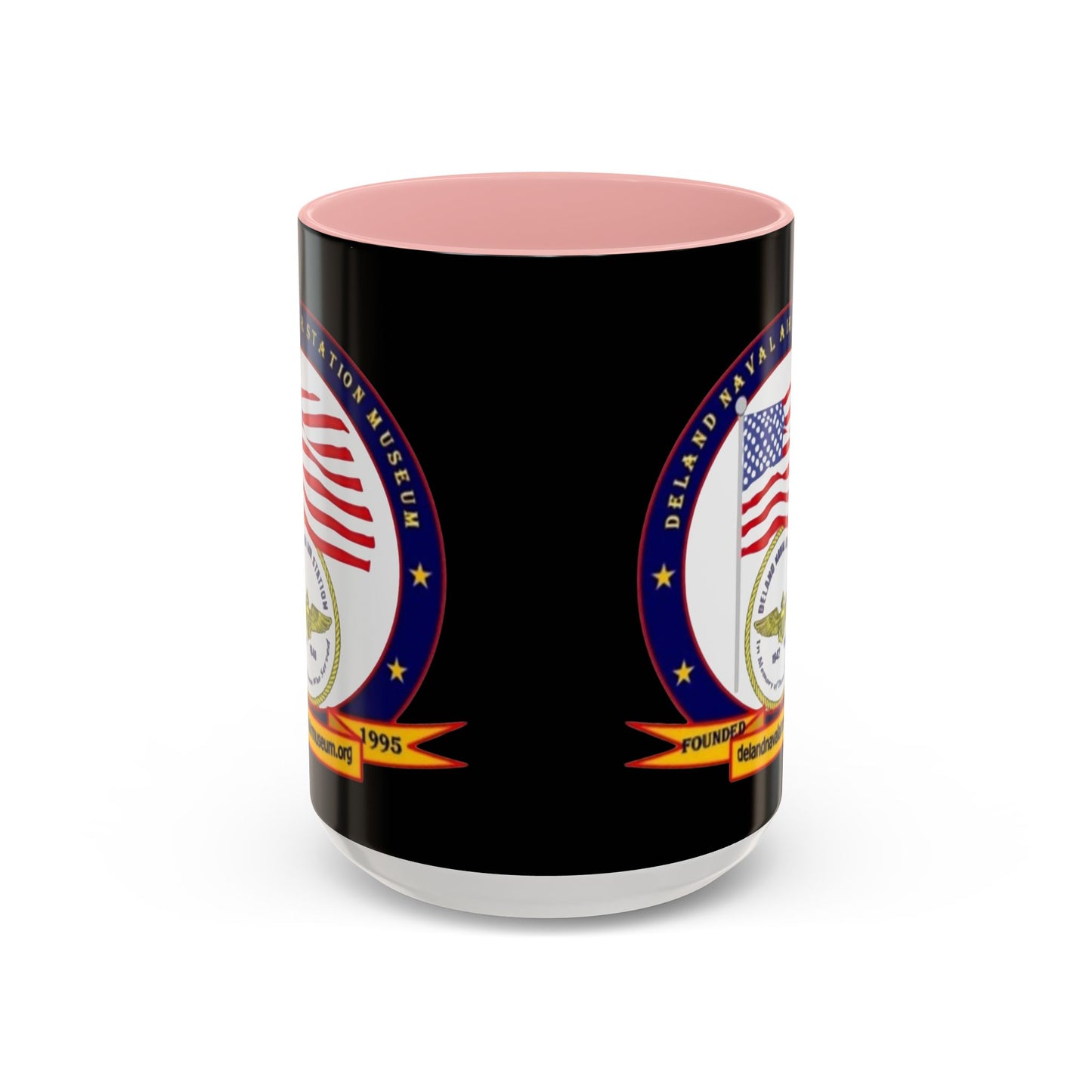 DeLand Naval Air Station Museum Black Accent Mug by theGreenDragonTavern.shop
