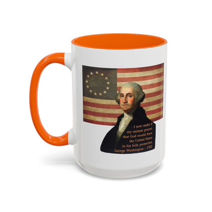 Washington's Earnest Prayer White Accent Mug by theGreenDragonTavern.shop