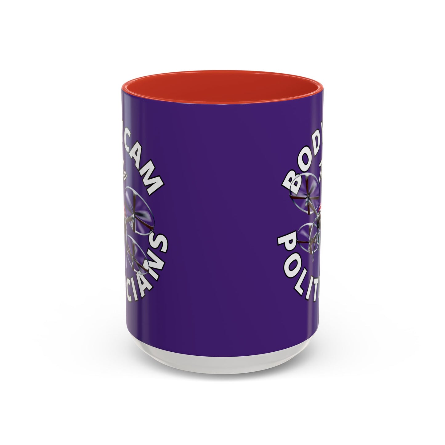 Bodycam the Politicians Drone Dark Purple Accent Mug by theGreenDragonTavern.shop