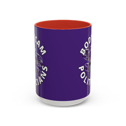 Bodycam the Politicians Drone Dark Purple Accent Mug by theGreenDragonTavern.shop