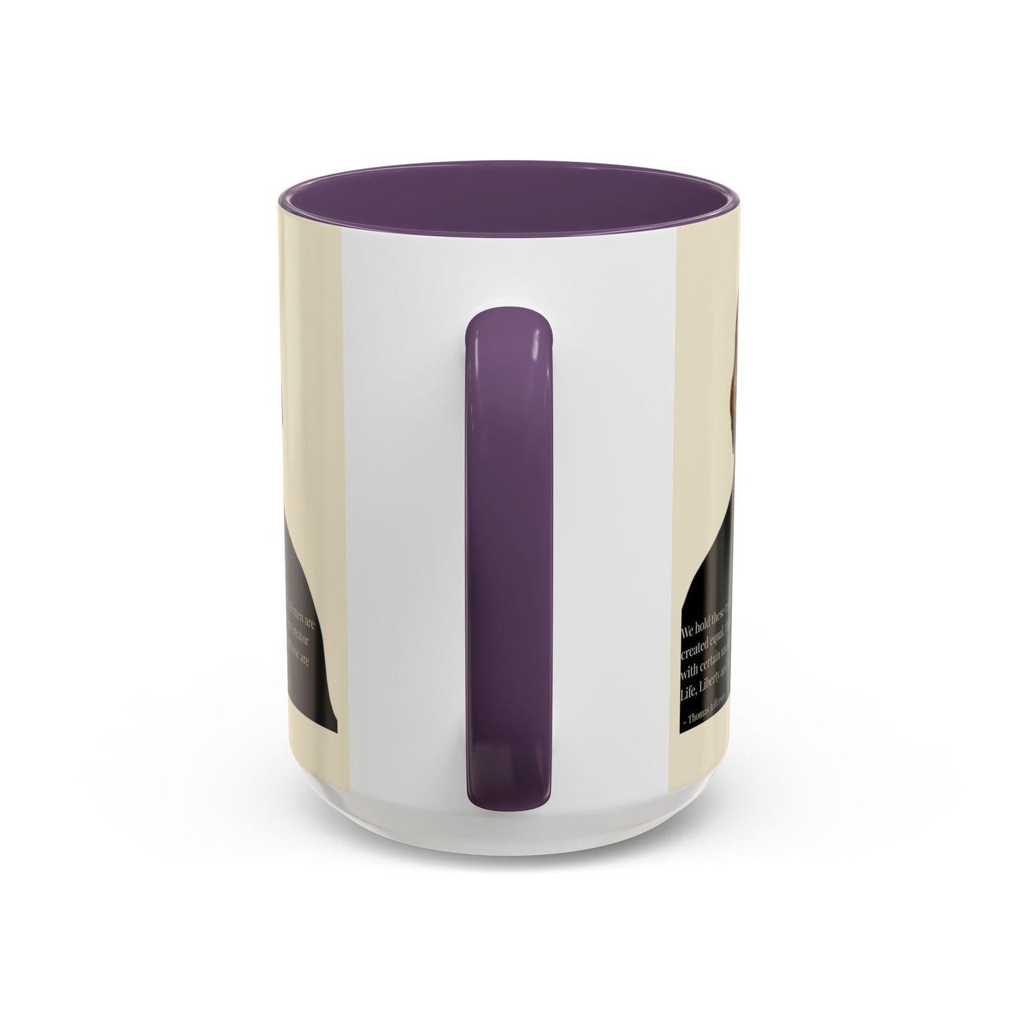 We hold these truths to be self-evident Parchment Yellow Accent Mug by theGreenDragonTavern.shop