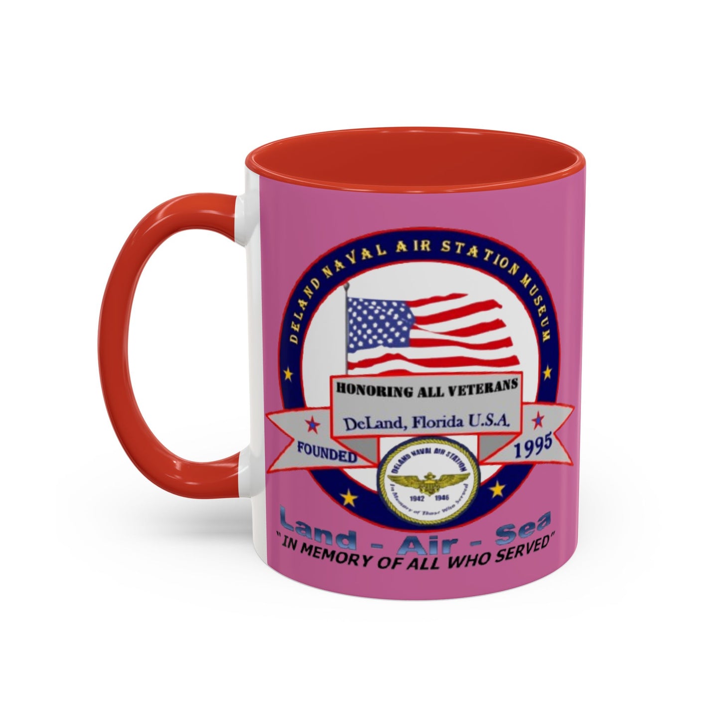 DNASM 2-sided, Founding & Student Art w/WhiteBG Pink Accent Mug by theGreenDragonTavern.shop