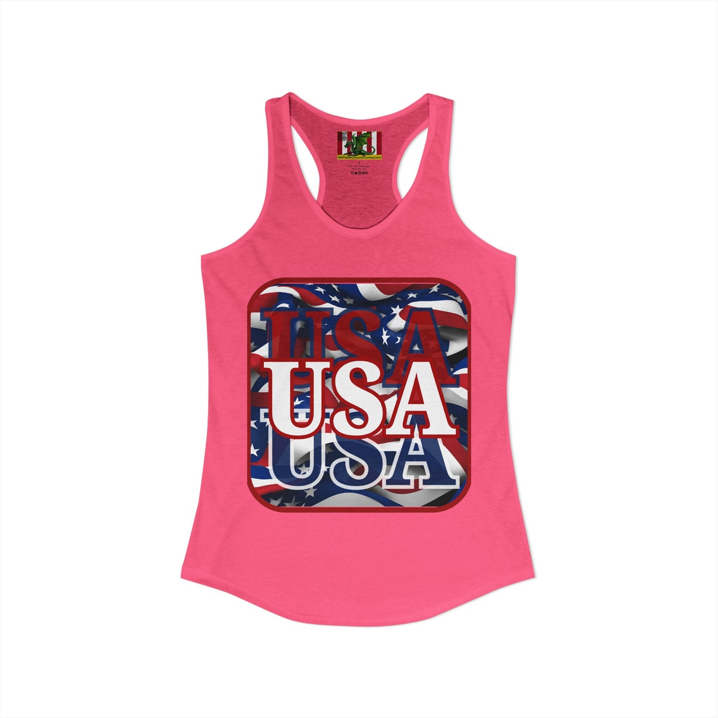 Red WHITE and Blue USA Patriot Women's Racerback Tank Top by theGreenDragonTavern.shop
