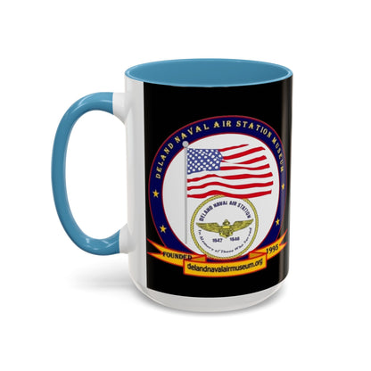 DeLand Naval Air Station Museum Black Accent Mug by theGreenDragonTavern.shop