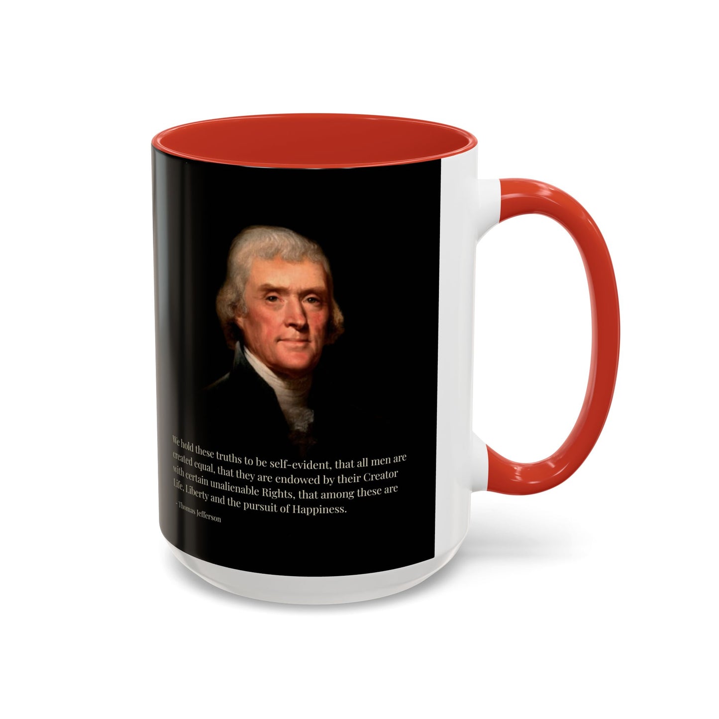We hold these truths to be self-evident Black Accent Mug by theGreenDragonTavern.shop