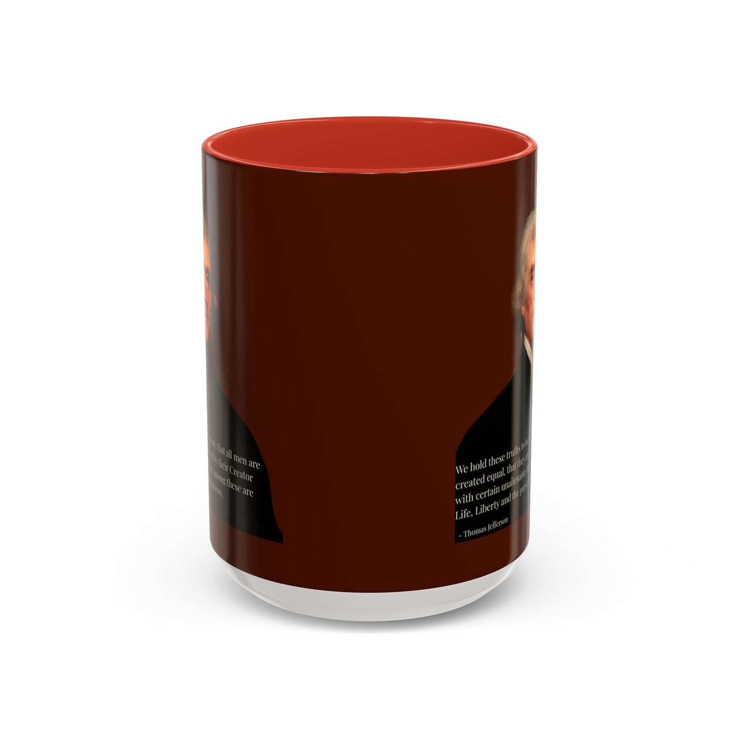 We hold these truths to be self-evident Brown Accent Mug by theGreenDragonTavern.shop