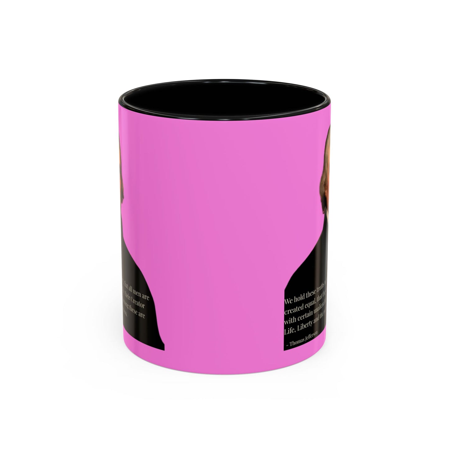 We hold these truths to be self-evident Pink Accent Mug by theGreenDragonTavern.shop