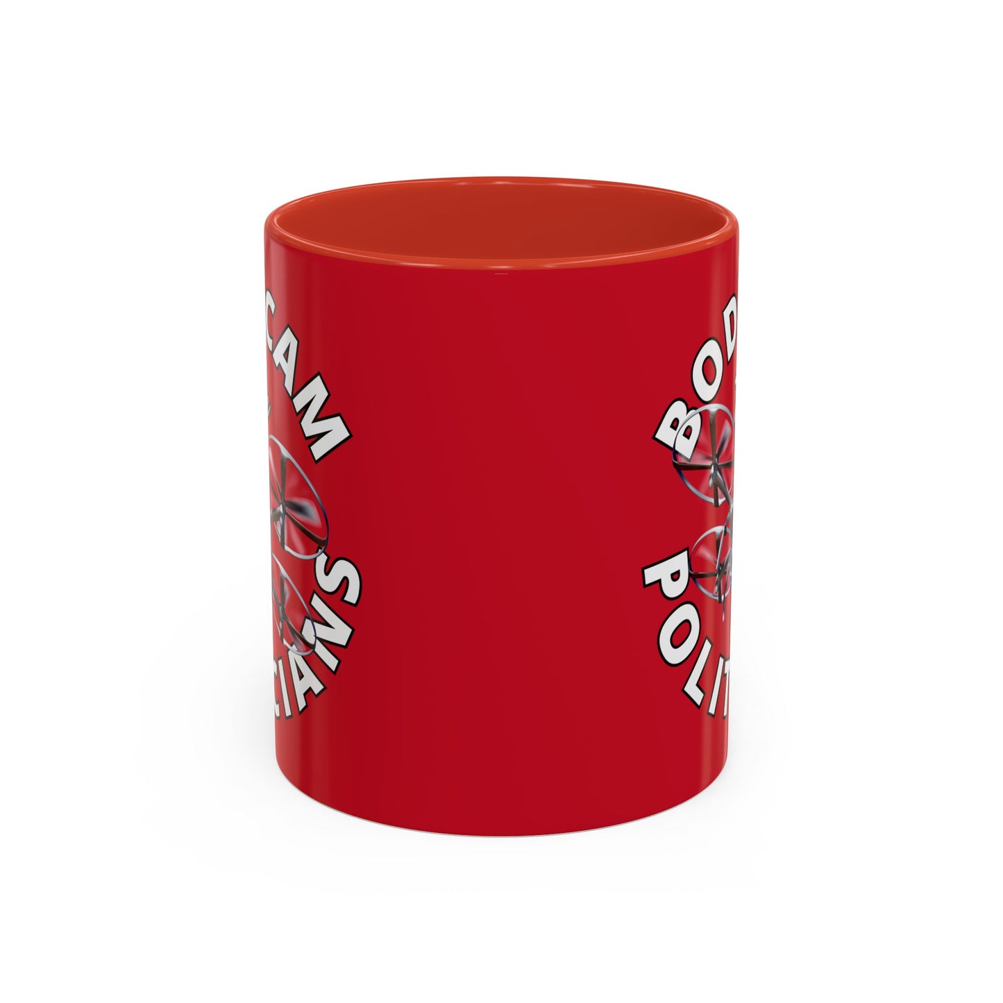 Bodycam the Politicians Drone Red Accent Mug by theGreenDragonTavern.shop