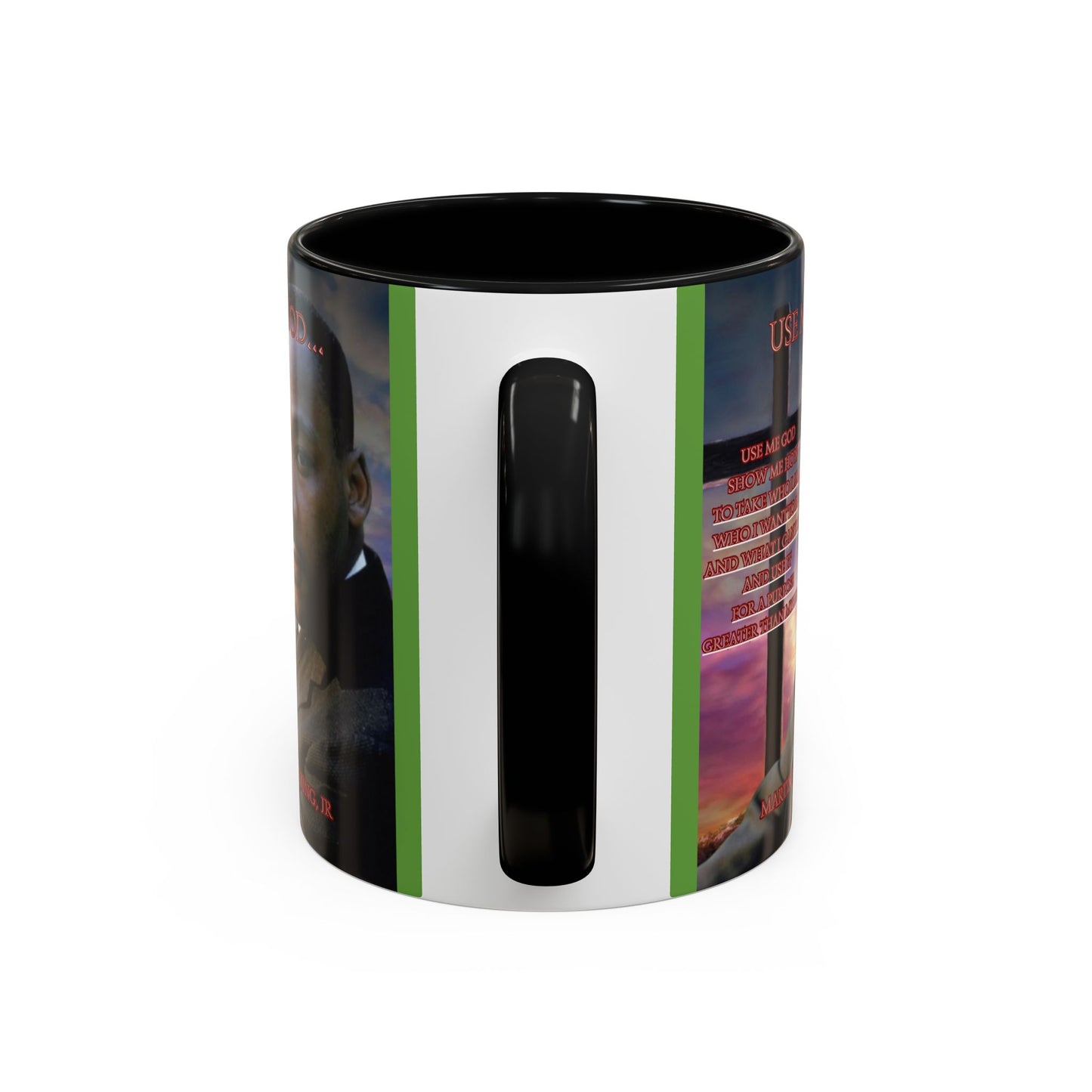 Use Me God, MLK Jr Green Accent Mug by theGreenDragonTavern.shop