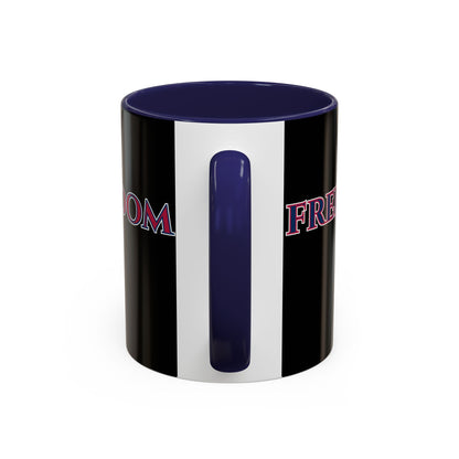 Freedom, Black Accent Mug by theGreenDragonTavern.shop