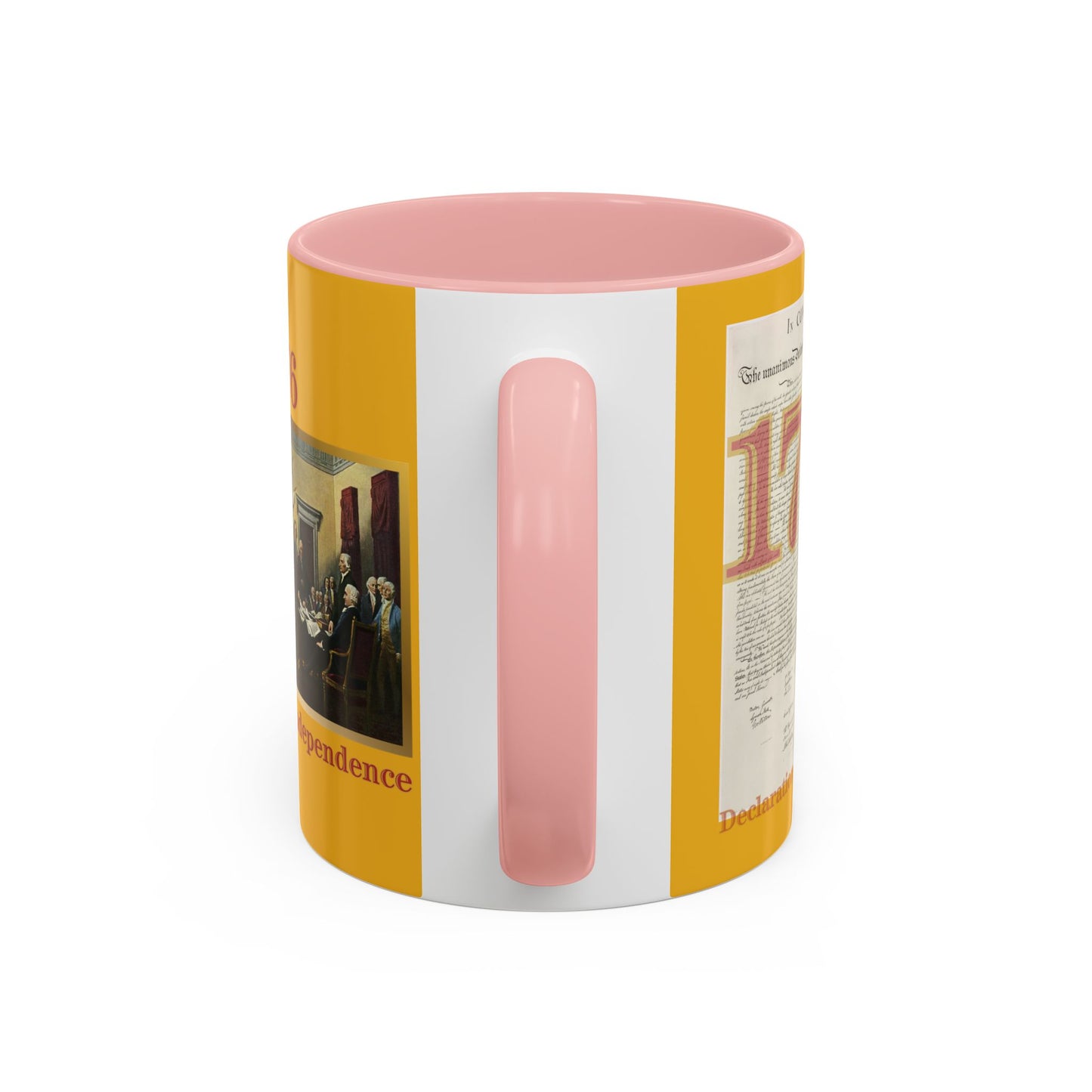 Declaration of Independence Yellow Accent Mug by theGreenDragonTavern.shop