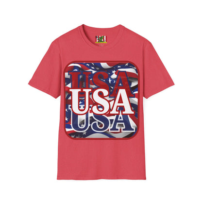 Red WHITE and Blue USA Patriot Light colors Unisex T-Shirt by theGreenDragonTavern.shop