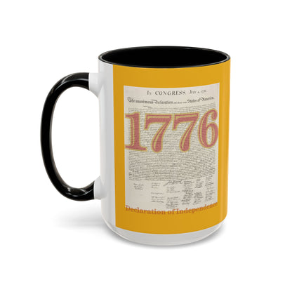 Declaration of Independence Yellow Accent Mug by theGreenDragonTavern.shop