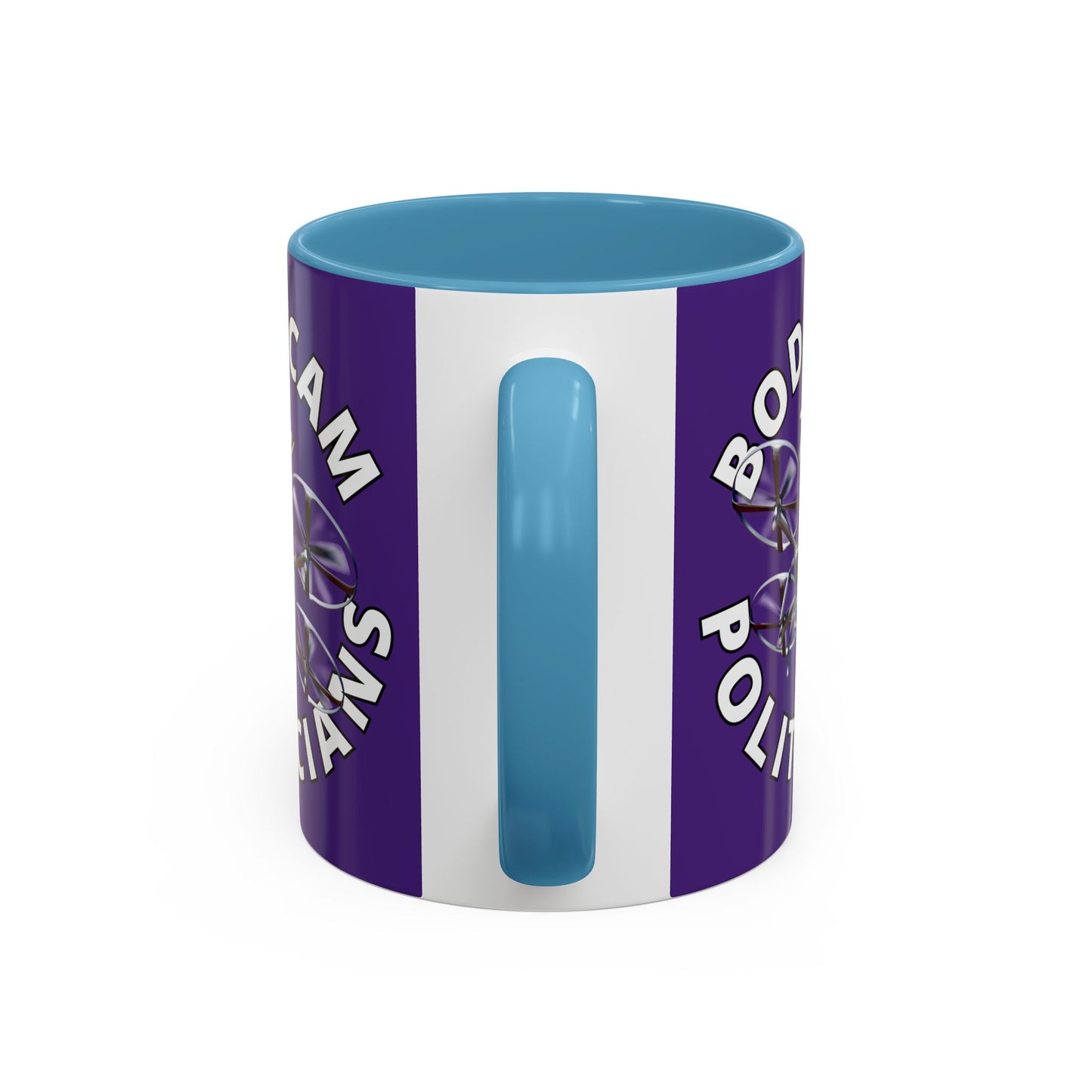Bodycam the Politicians Drone Dark Purple Accent Mug by theGreenDragonTavern.shop