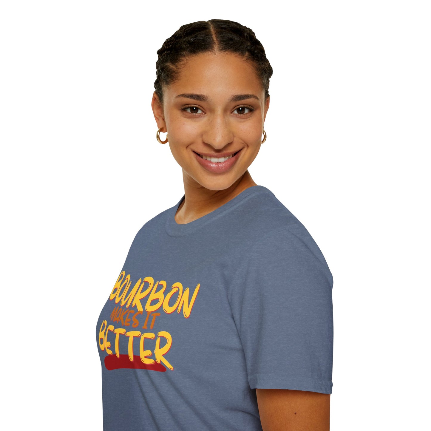 Bourbon makes it better Dark colors Unisex T-Shirt by theGreenDragonTavern.shop
