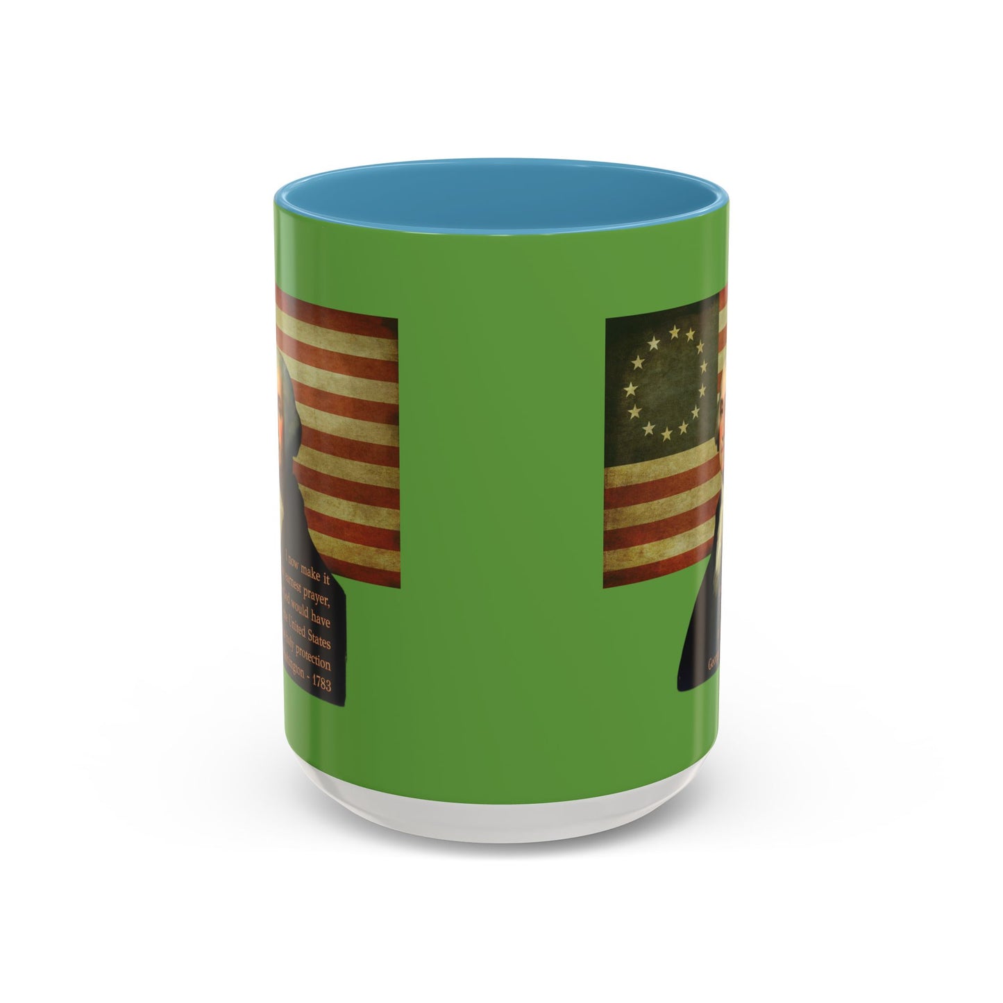 Washington's Earnest Prayer Green Accent Mug by theGreenDragonTavern.shop