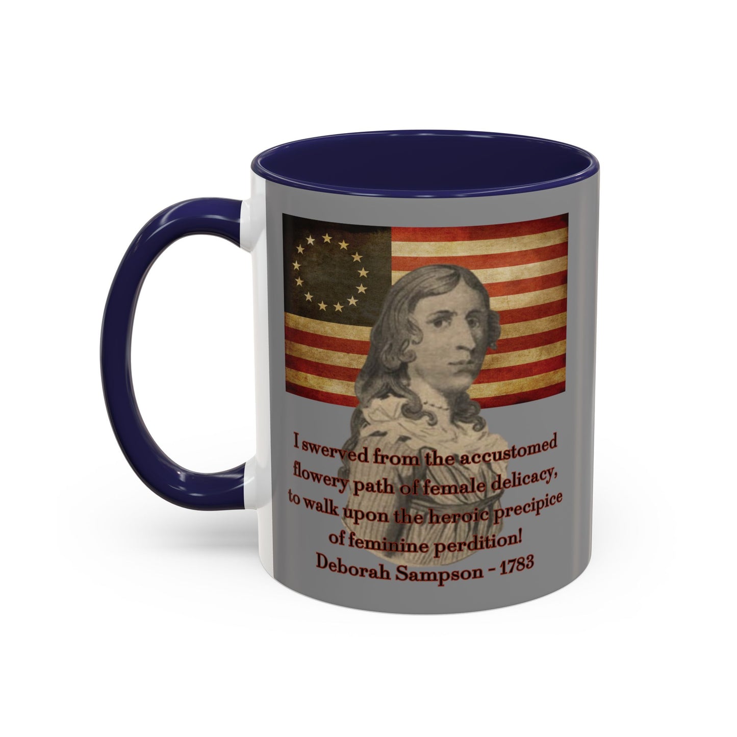 Deborah Sampson, America's Mulan Grey Accent Mug by theGreenDragonTavern.shop