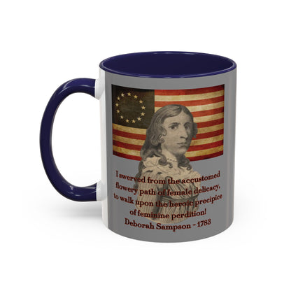 Deborah Sampson, America's Mulan Grey Accent Mug by theGreenDragonTavern.shop
