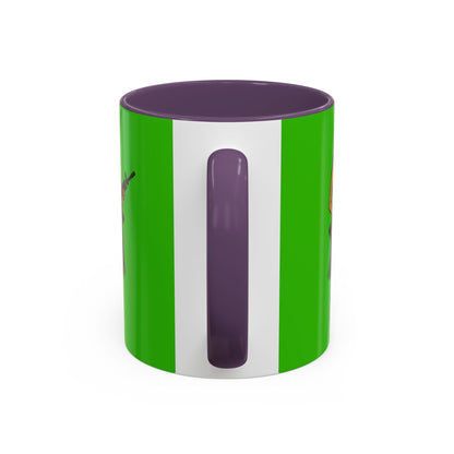 Hula Girl Packin' Heat Light Green Accent Mug by theGreenDragonTavern.shop