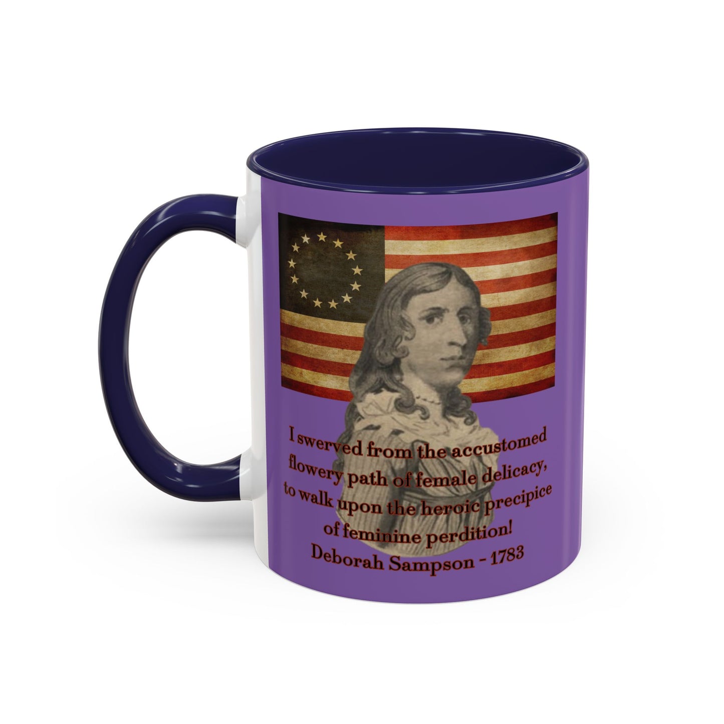 Deborah Sampson, America's Mulan Light Purple Accent Mug by theGreenDragonTavern.shop
