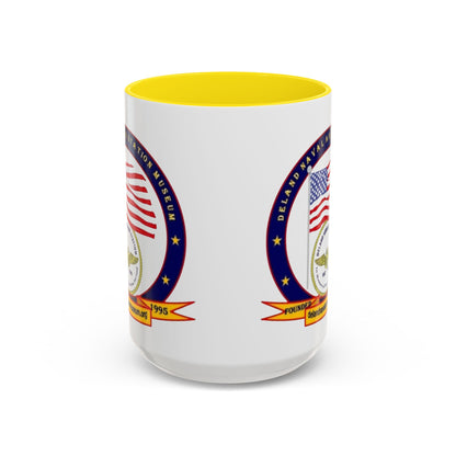 DeLand Naval Air Station Museum White Accent Mug by theGreenDragonTavern.shop
