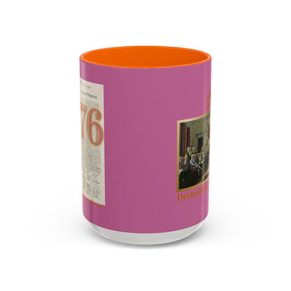 Declaration of Independence Pink Accent Mug by theGreenDragonTavern.shop