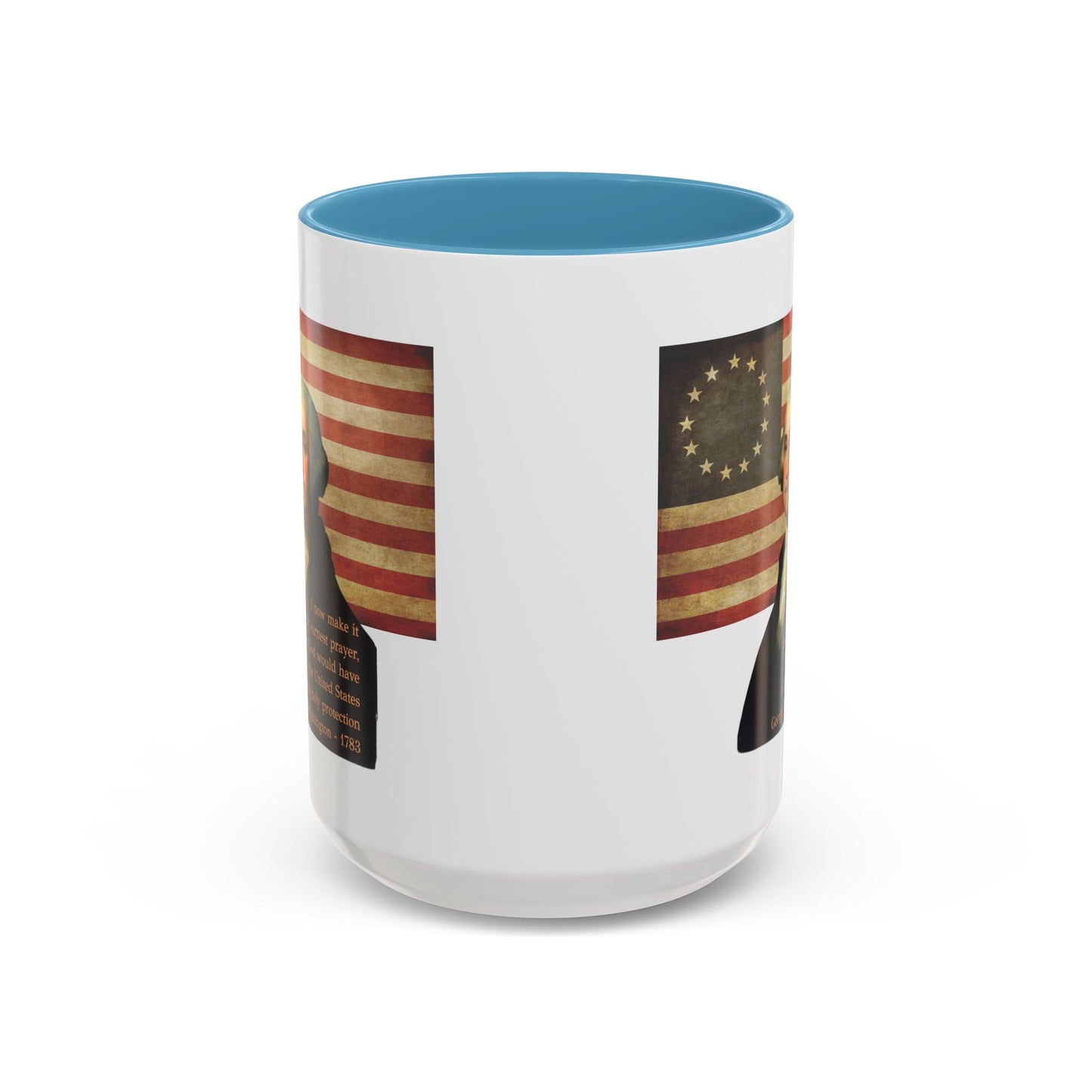 Washington's Earnest Prayer White Accent Mug by theGreenDragonTavern.shop