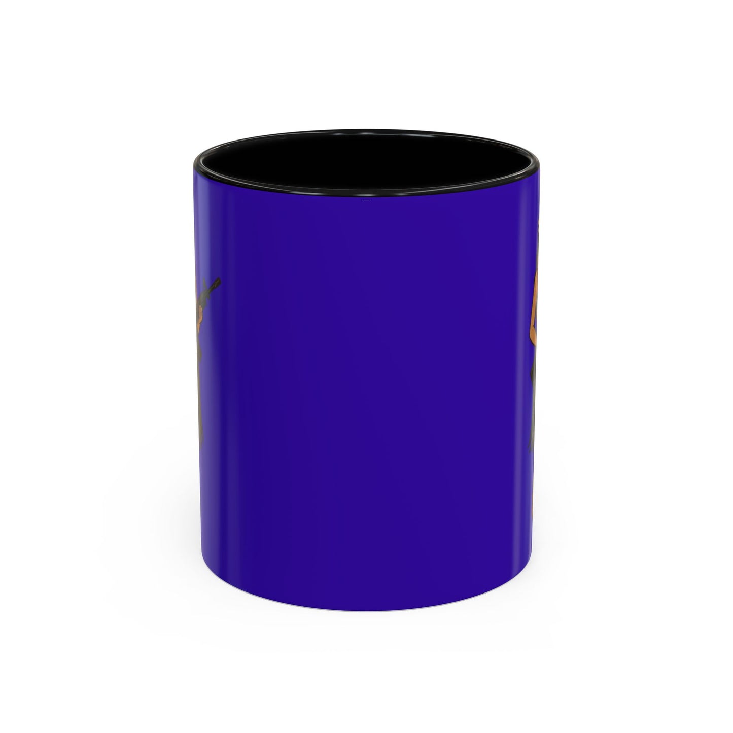 Hula Girl Packin' Heat Dark Purple Accent Mug by theGreenDragonTavern.shop