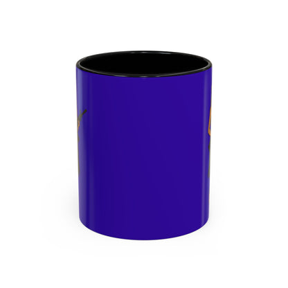 Hula Girl Packin' Heat Dark Purple Accent Mug by theGreenDragonTavern.shop