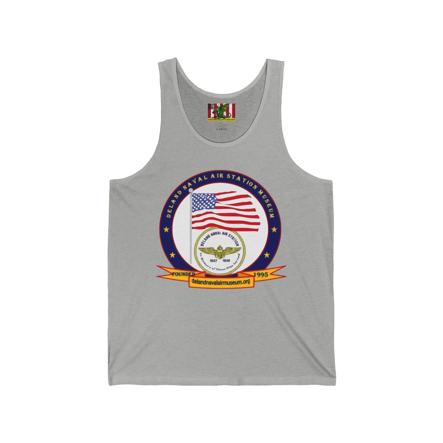 DeLand Naval Air Station Museum Unisex Jersey Tank Top by theGreenDragonTavern.shop