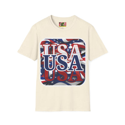 Red White and BLUE USA Patriot Light colors Unisex T-Shirt by theGreenDragonTavern.shop