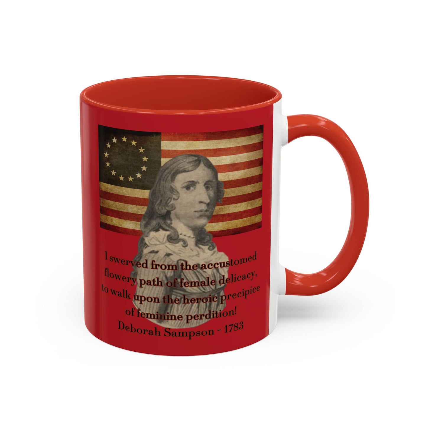 Deborah Sampson, America's Mulan Red Accent Mug by theGreenDragonTavern.shop
