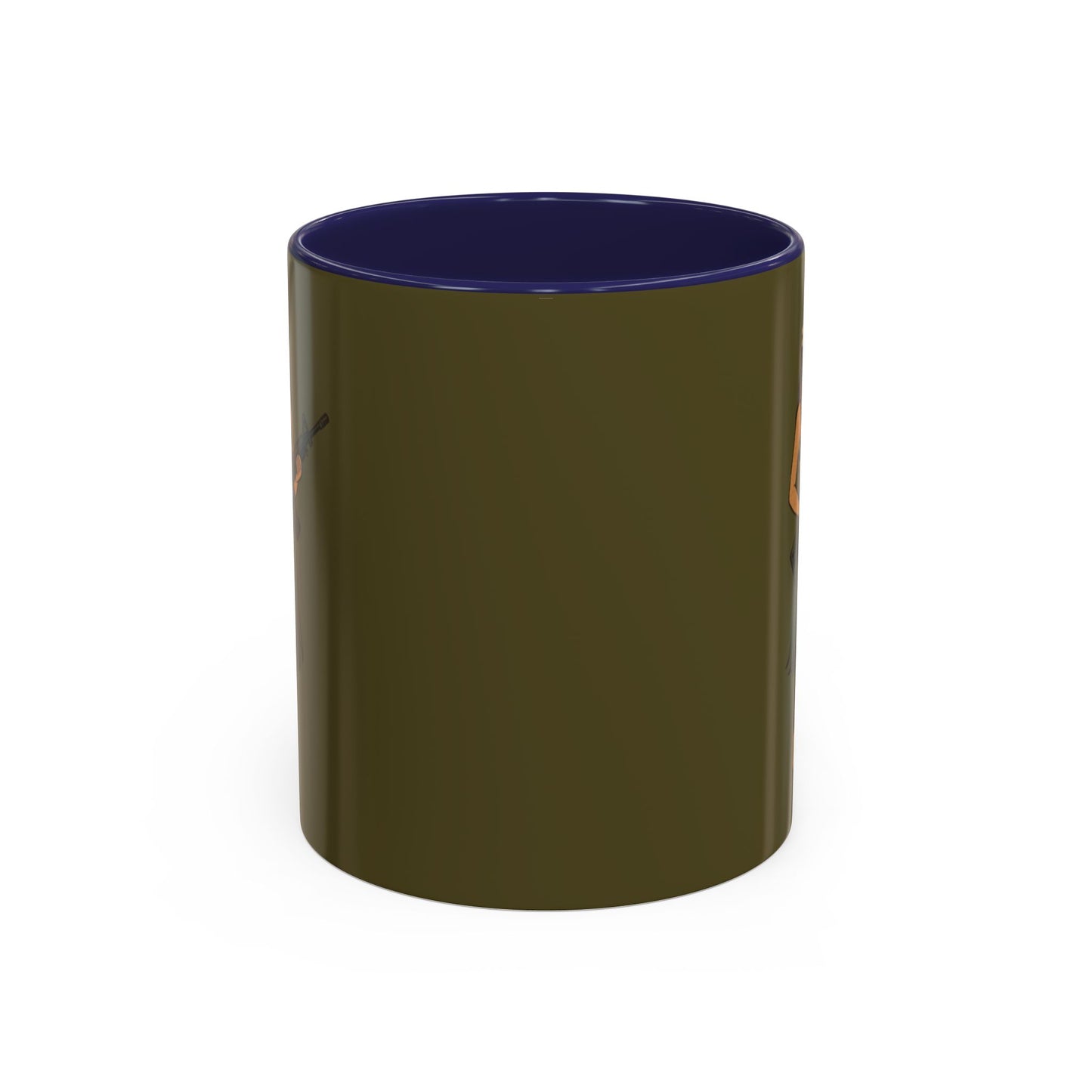Hula Girl Packin' Heat Dark Green Accent Mug by theGreenDragonTavern.shop