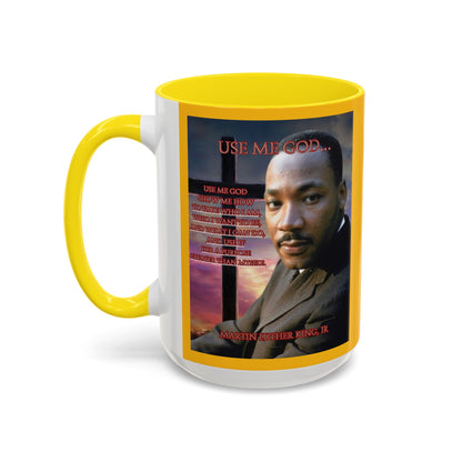 Use Me God, MLK Jr Yellow Accent Mug by theGreenDragonTavern.shop