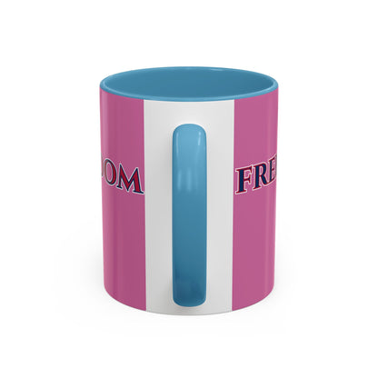 Freedom, Pink Accent Mug by theGreenDragonTavern.shop