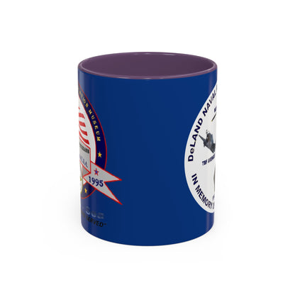DNASM 2-sided, Founding & Student Art w/WhiteBG Dark Blue Accent Mug by theGreenDragonTavern.shop