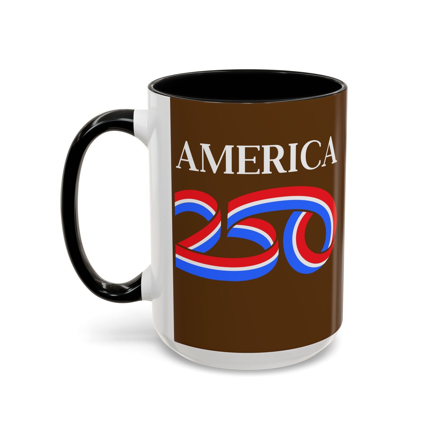 America 250 Brown Accent Mug by theGreenDragonTavern.shop