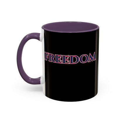 Freedom, Black Accent Mug by theGreenDragonTavern.shop