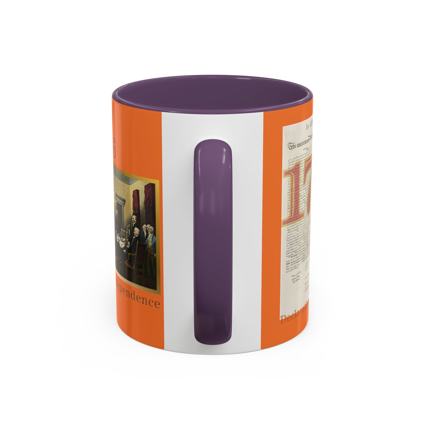 Declaration of Independence Orange Accent Mug by theGreenDragonTavern.shop