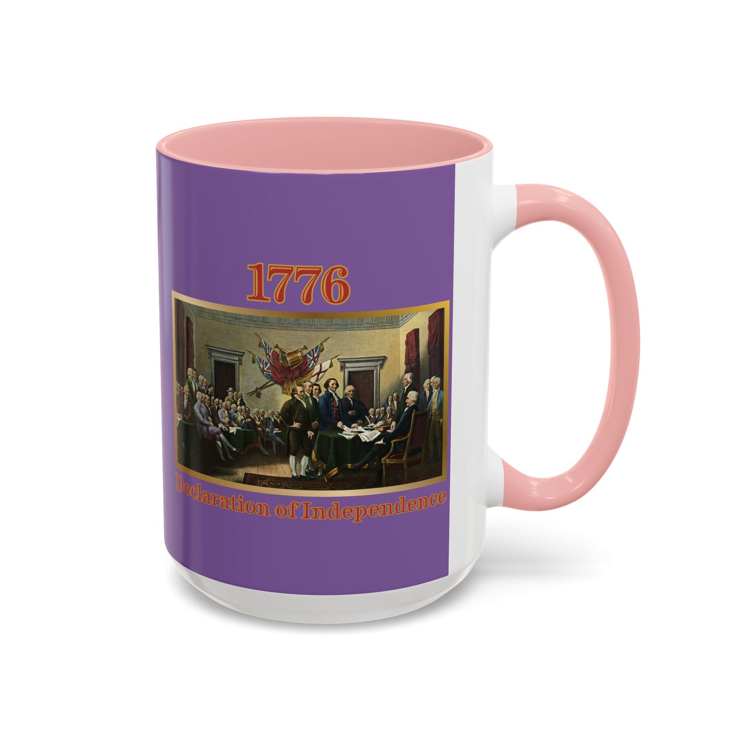 Declaration of Independence Light Purple Accent Mug by theGreenDragonTavern.shop