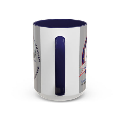 DNASM 2-sided, Founding & Student Art Light Grey Accent Mug by theGreenDragonTavern.shop