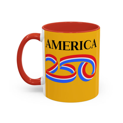 America 250 Yellow Accent Mug by theGreenDragonTavern.shop