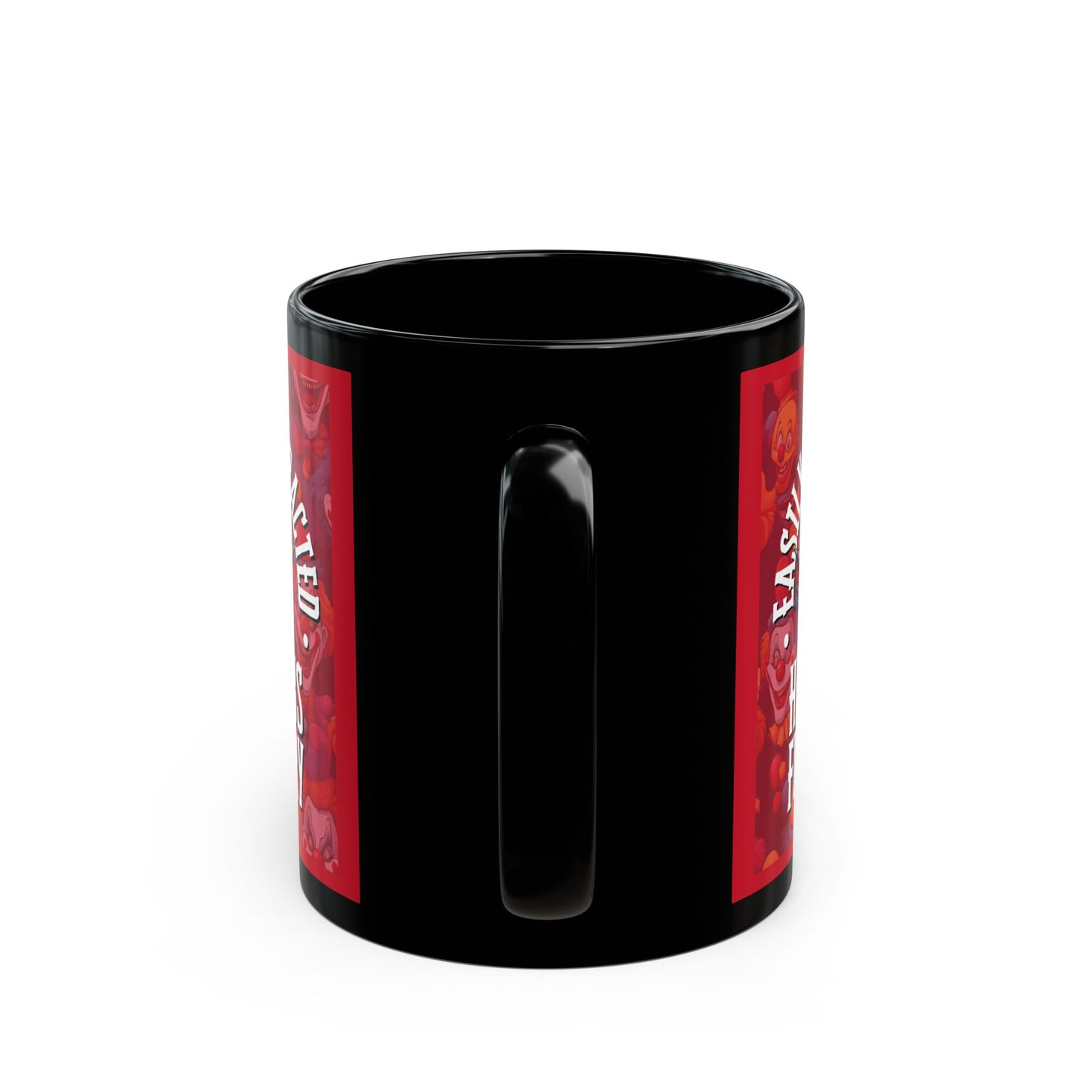 Easily Distracted by Heinous Fuckery Little Jinx Red Mug by theGreenDragonTavern.shop