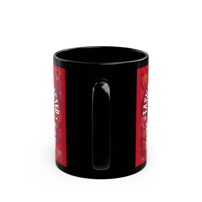 Easily Distracted by Heinous Fuckery Little Jinx Red Mug by theGreenDragonTavern.shop