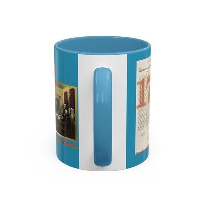 Declaration of Independence Turquoise Accent Mug by theGreenDragonTavern.shop