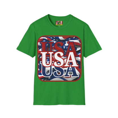 Red WHITE and Blue USA Patriot Dark colors Unisex T-Shirt by theGreenDragonTavern.shop
