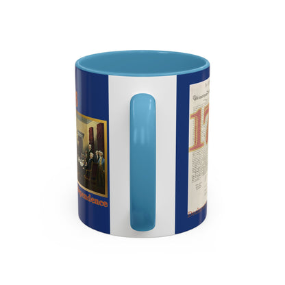 Declaration of Independence Dark Blue Accent Mug by theGreenDragonTavern.shop